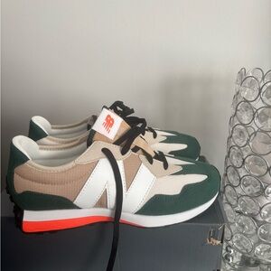 New Balance Green and White Sneakers